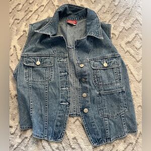 Attitude Jeanswear Denim Vest Button Up Jean Jacket